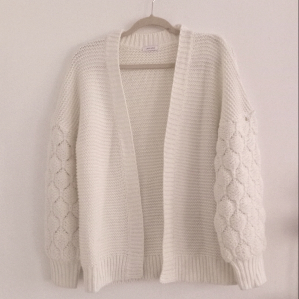 Lascana Oversized Popcorn Sleeve Cardigan Sweater